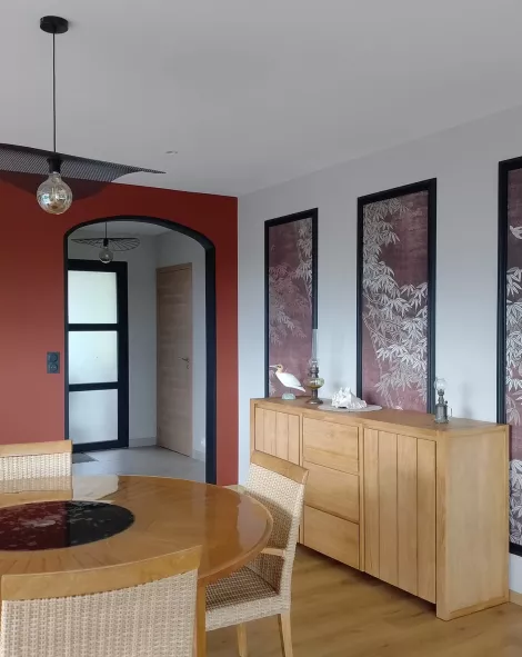 Réfection d’un salon séjour sur la commune de Loperhet en partenariat avec Sarah Roudaut